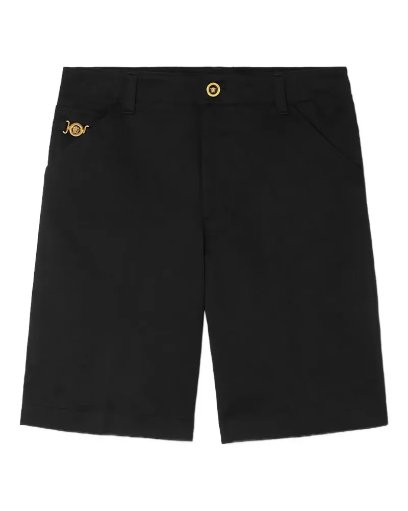 Versace Medusa Biggie Gabardine-Shorts - Schwarz Schwarz