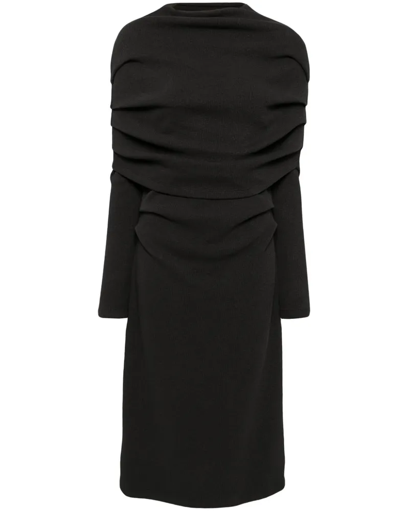 GOEN.J Gestricktes Cape-Kleid - Grau Grau