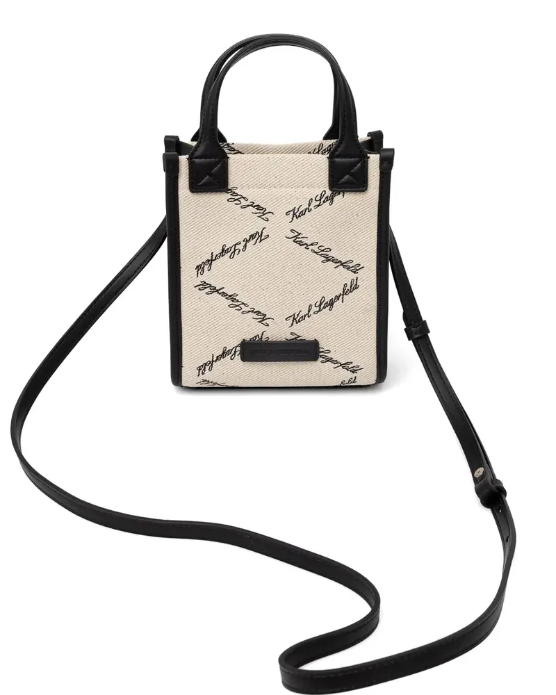 Karl Lagerfeld K/Ville logo-print cross body bag - Nude Nude