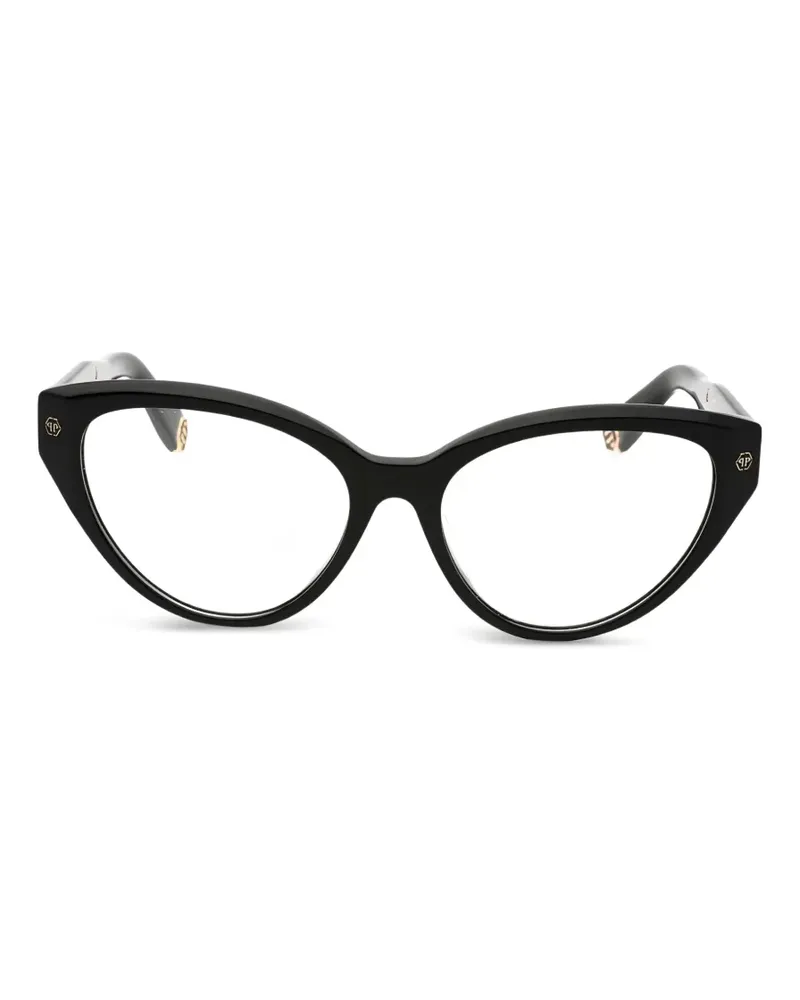 Philipp Plein Cat-Eye-Brille - Schwarz Schwarz