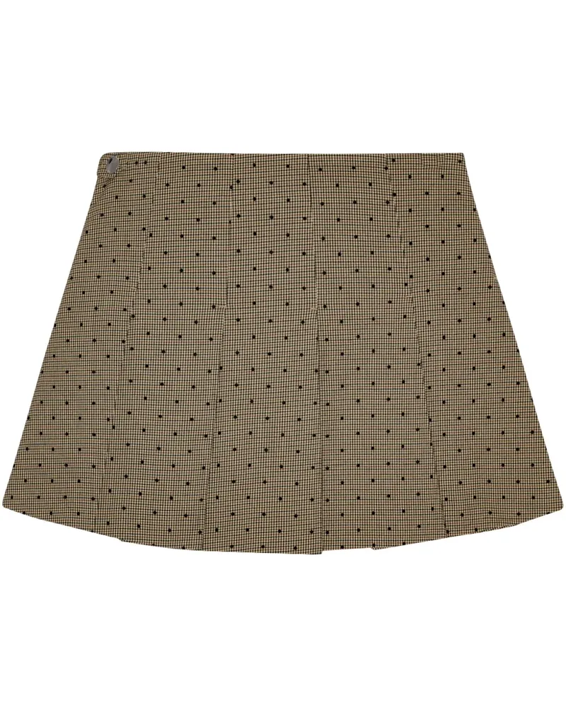 Ganni Minirock mit Check - Nude Nude