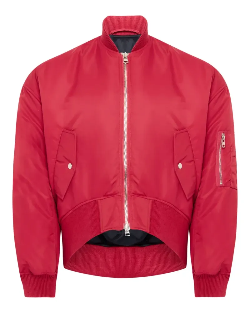 J.W.Anderson Kastige Bomberjacke mit Reißverschluss - Rot Rot