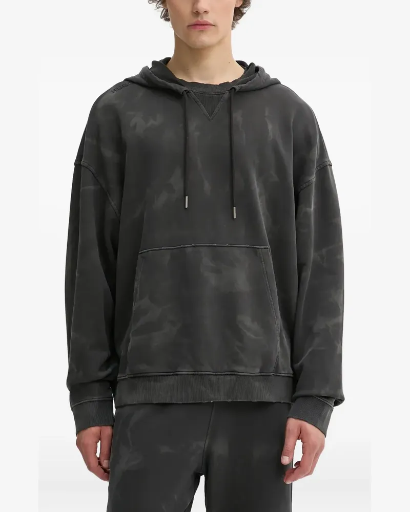 HUGO BOSS Nustrody Hoodie mit Batikmuster - Schwarz Schwarz