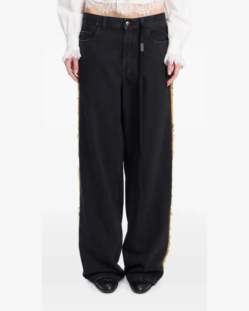 Ann Demeulemeester Annela Straight-Leg-Jeans - Schwarz Schwarz