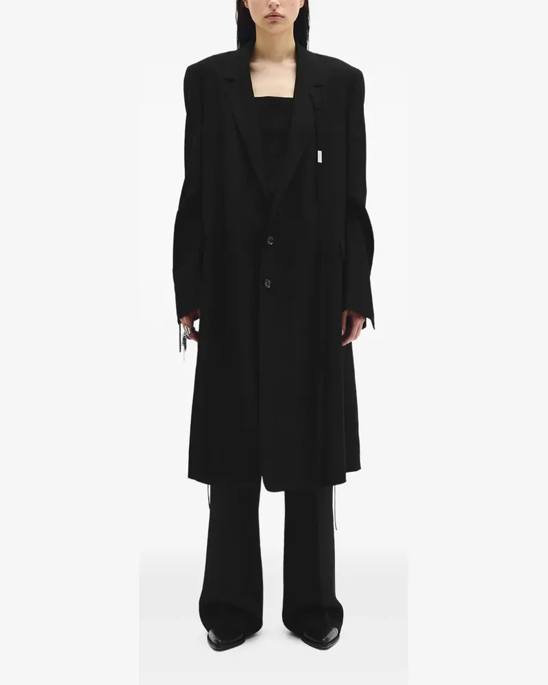 Ann Demeulemeester Klassischer Viv Mantel - Schwarz Schwarz