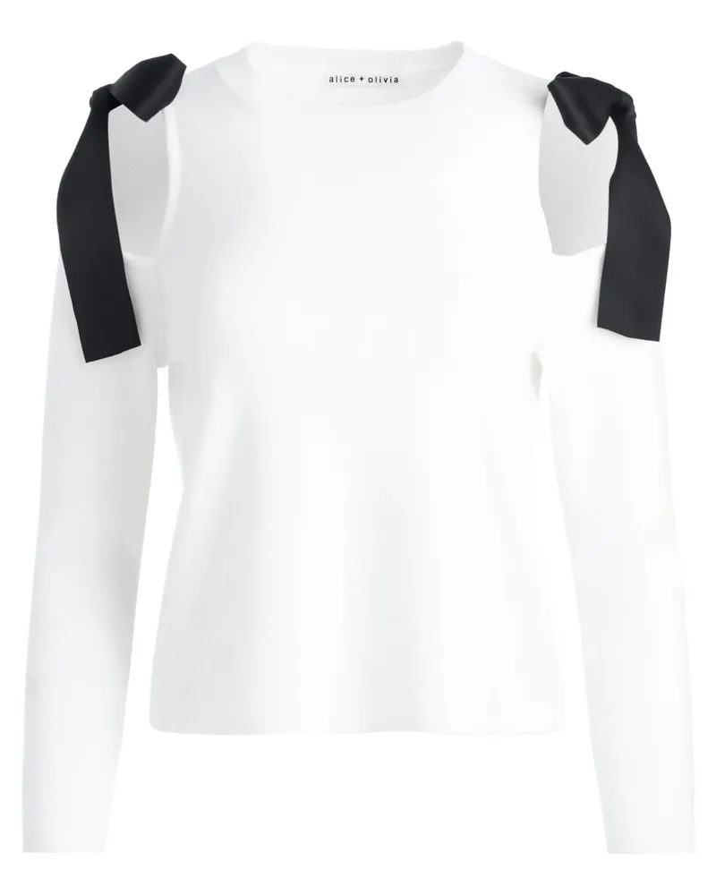 Alice + Olivia Dara Pullover mit Cut-Out - Weiß Weiß