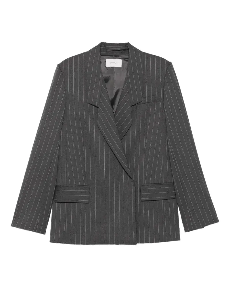 SPORTMAX Doppelreihige Jacke mit Nadelstreifen - Grau Grau