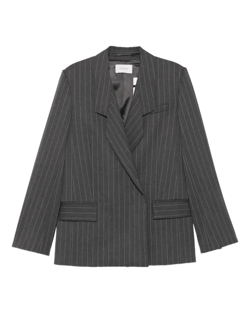 SPORTMAX pinstripe-pattern double-breasted jacket - Grau Grau