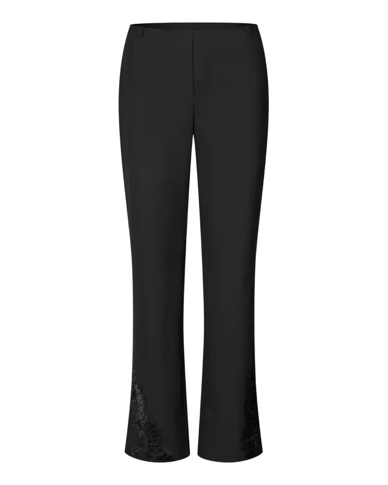 Samsøe & Samsøe Sarhino Hose mit geradem Bein und Spitzenbesatz - Schwarz Schwarz