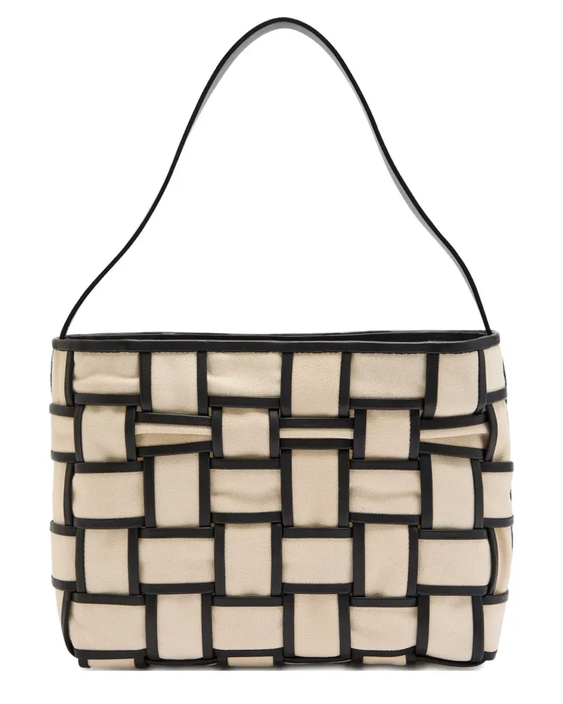 St. Agni Border Woven tote bag - Nude Nude