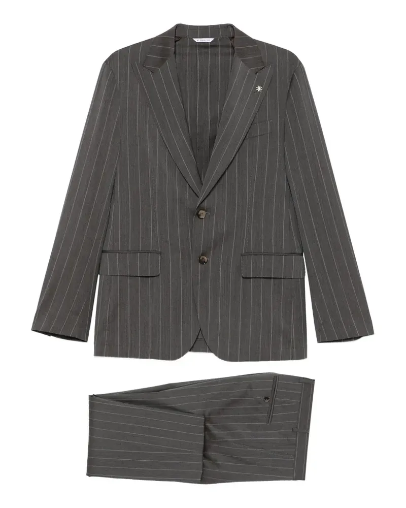 Manuel Ritz pinstripe-pattern single-breasted suit - Grau Grau