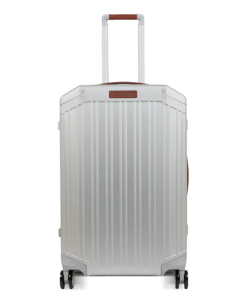 Piquadro Reisekoffer mit vier Rollen - Silber Silber