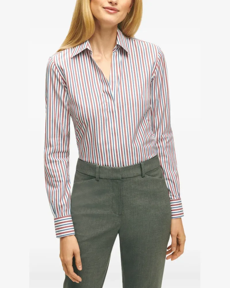 Brooks Brothers Gestreiftes Hemd - Weiß Weiß