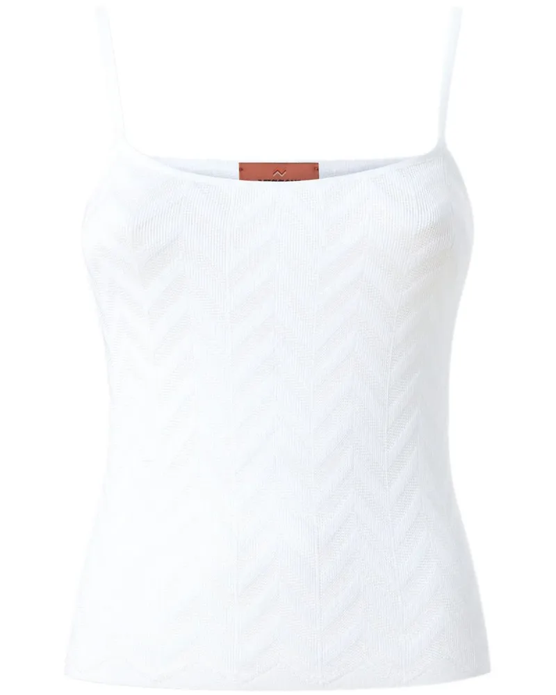 Missoni Trägershirt mit Zickzackmuster - Weiß Weiß