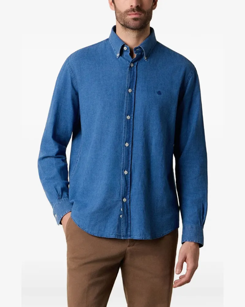 Brooks Brothers Besticktes Hemd - Blau Blau