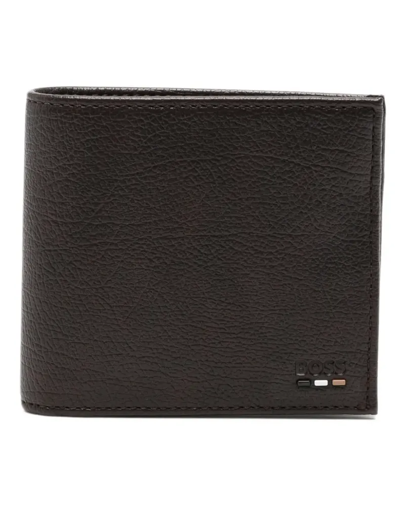 HUGO BOSS Portemonnaie mit Logo-Schild - Braun Braun