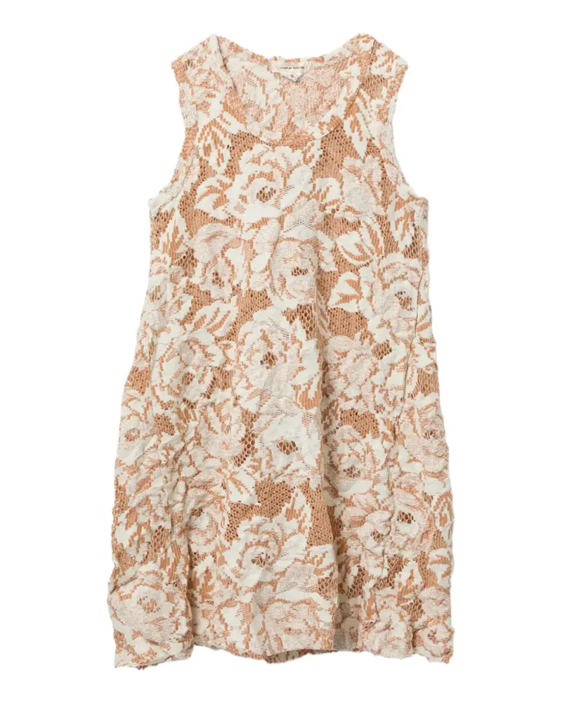 Comme des Garçons Minikleid mit Blumenstickerei - Nude Nude