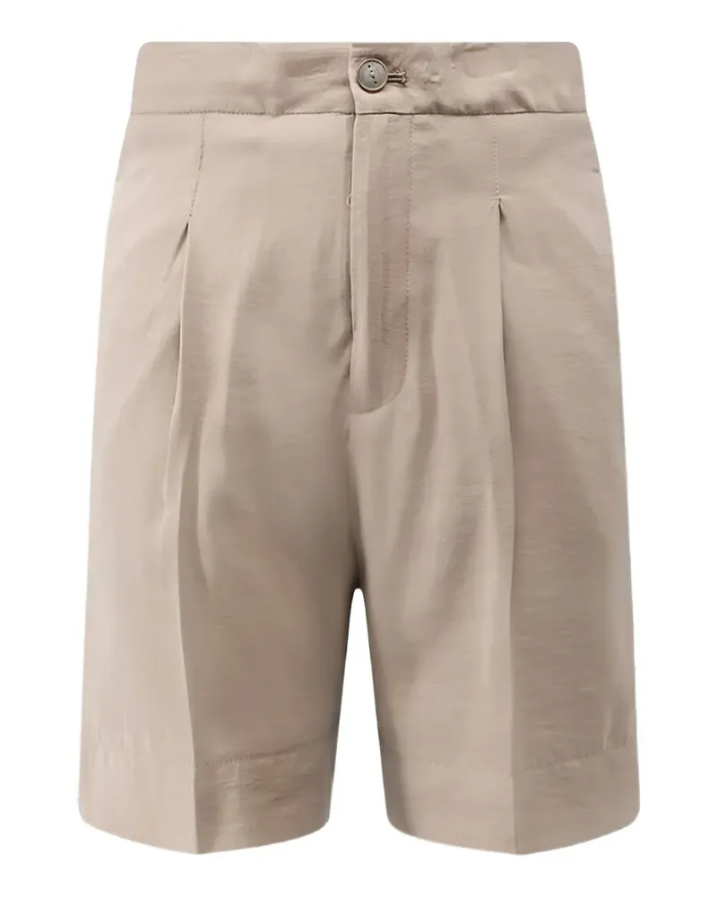 Hevò Hoch sitzende Shorts mit Falten - Nude Nude