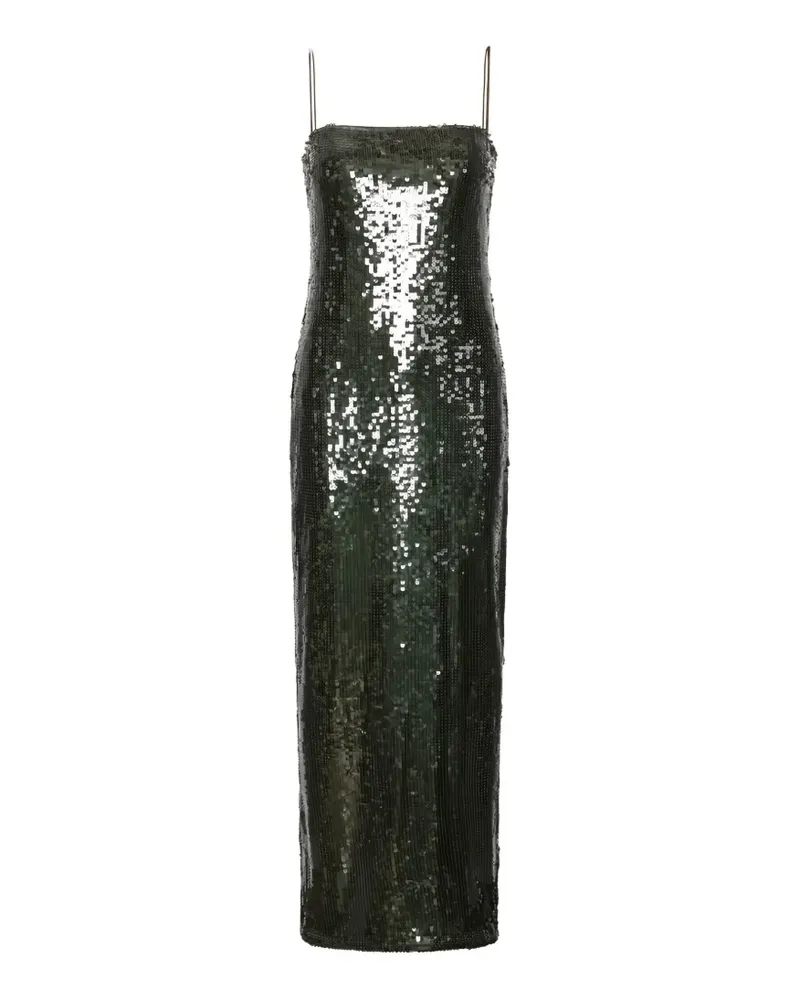 ROTATE Birger Christensen Maxikleid mit Pailletten - Grün Grün