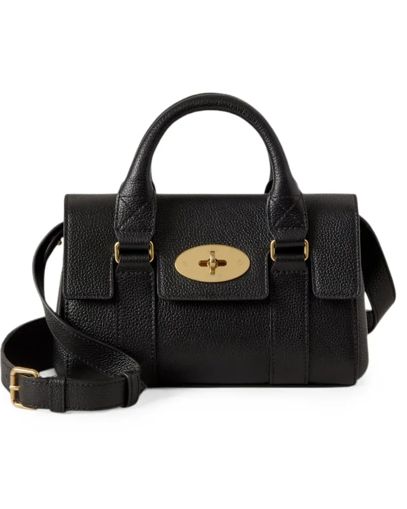 Mulberry Bayswater Tote Bag aus strukturiertem Leder - Schwarz Schwarz