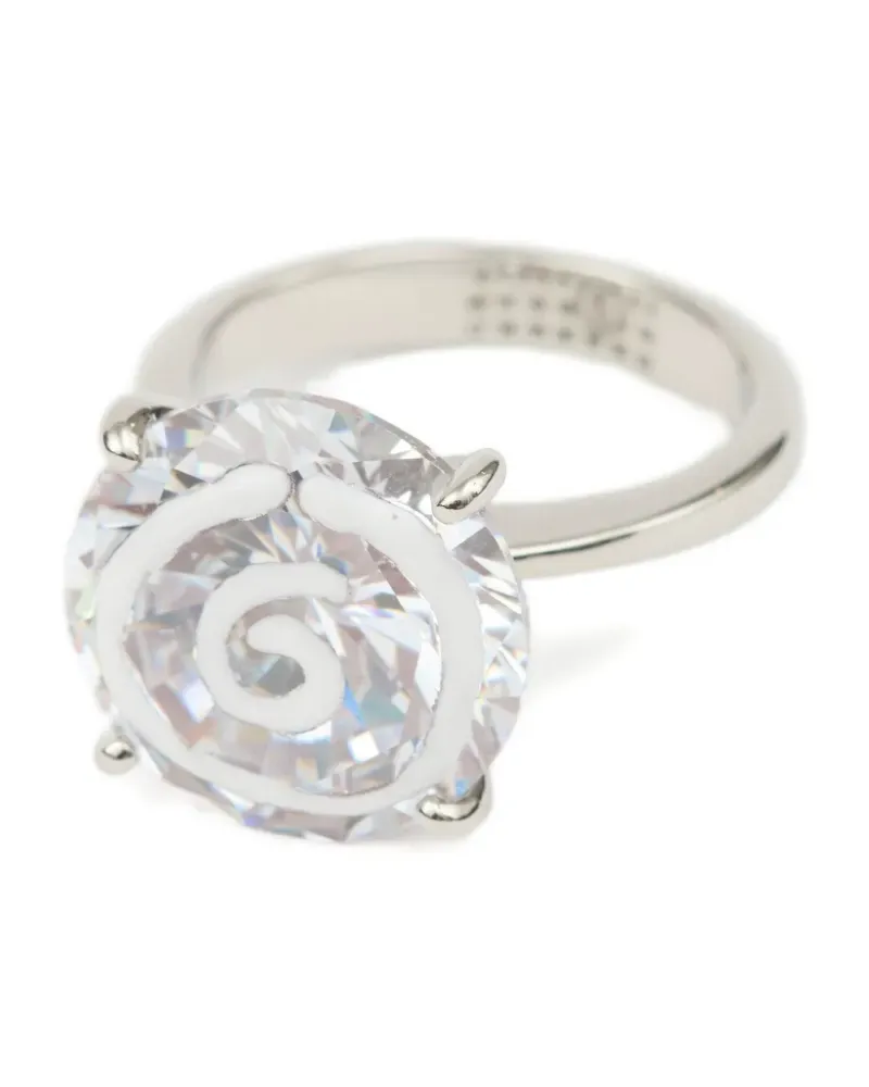 Maison Margiela Ring mit Kristallen - Silber Silber