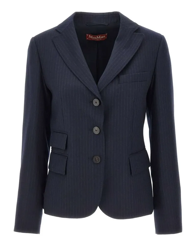 Max Mara pinstripe button blazer - Blau Blau