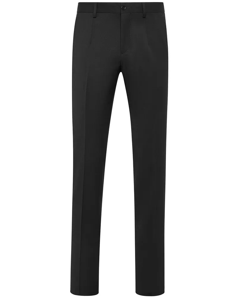 Philipp Plein Klassische Slim-Fit-Hose - Schwarz Schwarz
