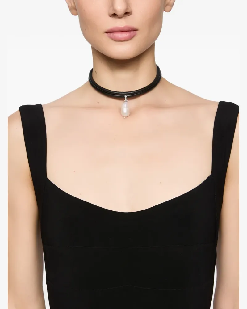 ATU Body Couture Halskette mit Kunstperlen - Schwarz Schwarz