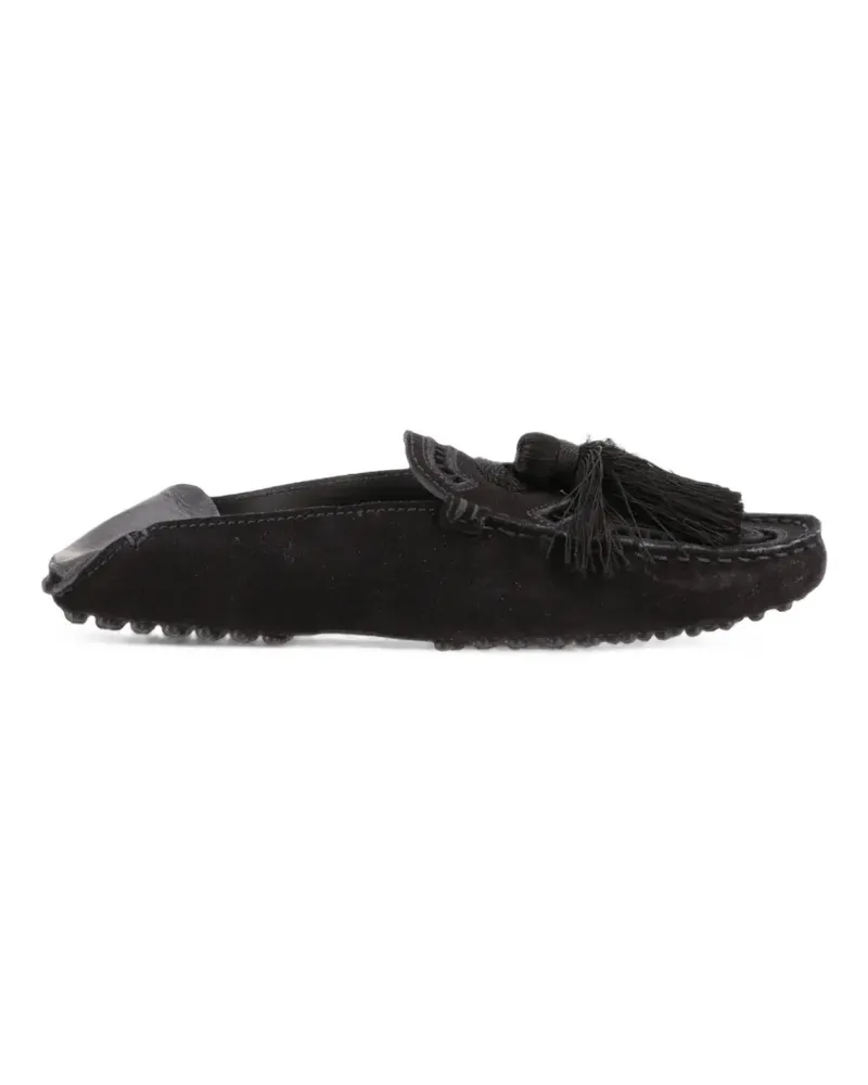 TOD'S tassel suede loafers - Schwarz Schwarz