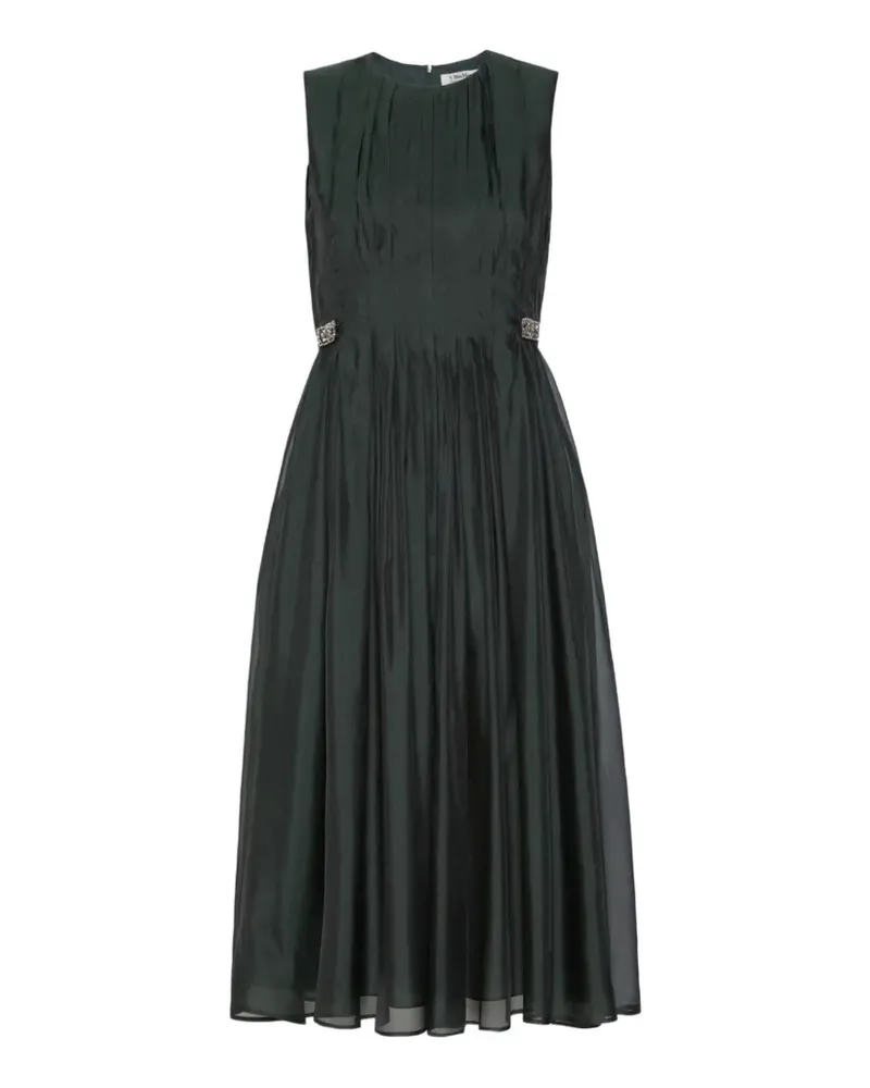 Max Mara crystal-embellished pleated midi dress - Grün Grün
