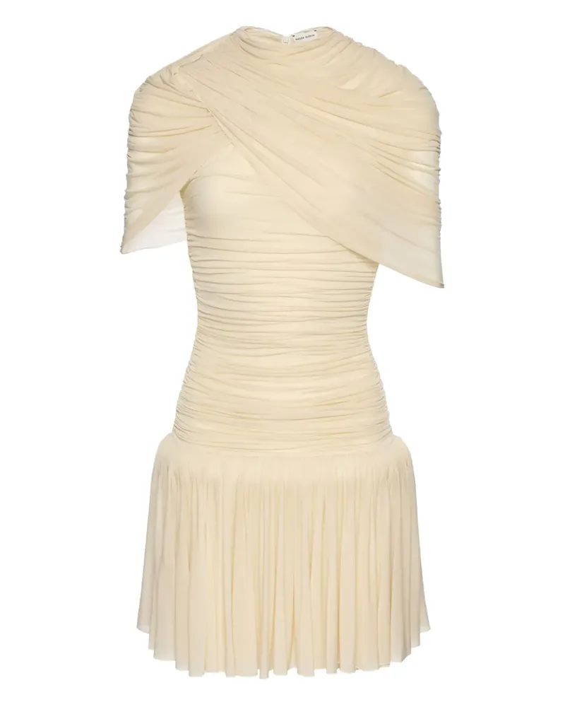 Magda Butrym Drapiertes Minikleid mit Falten - Nude Nude