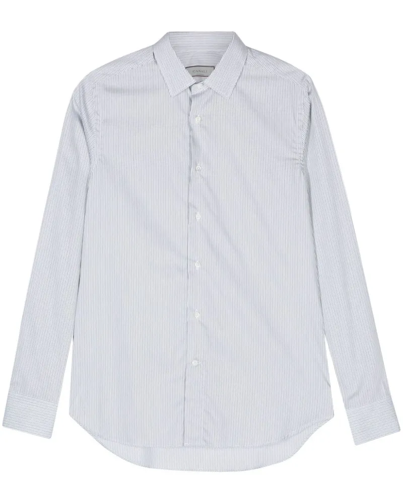 Canali Gestreiftes Hemd - Grün Grün