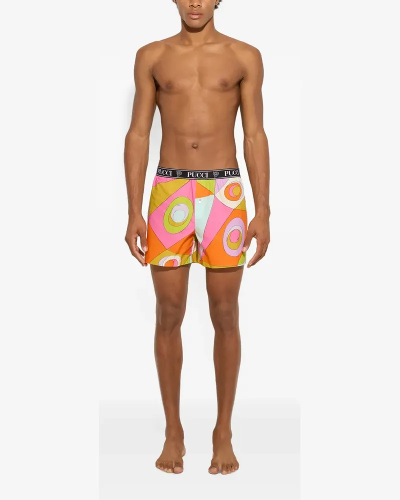 Emilio Pucci Occhi-print boxer shorts - Orange Orange