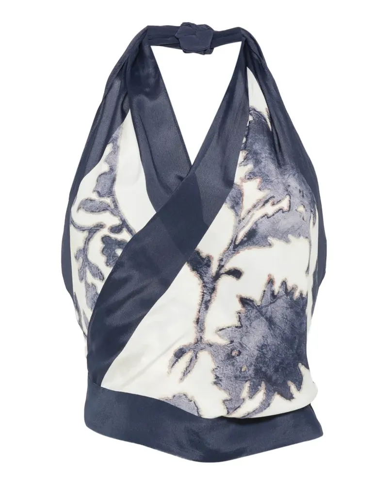 SIR Phillipa floral-print halter-neck top - Nude Nude