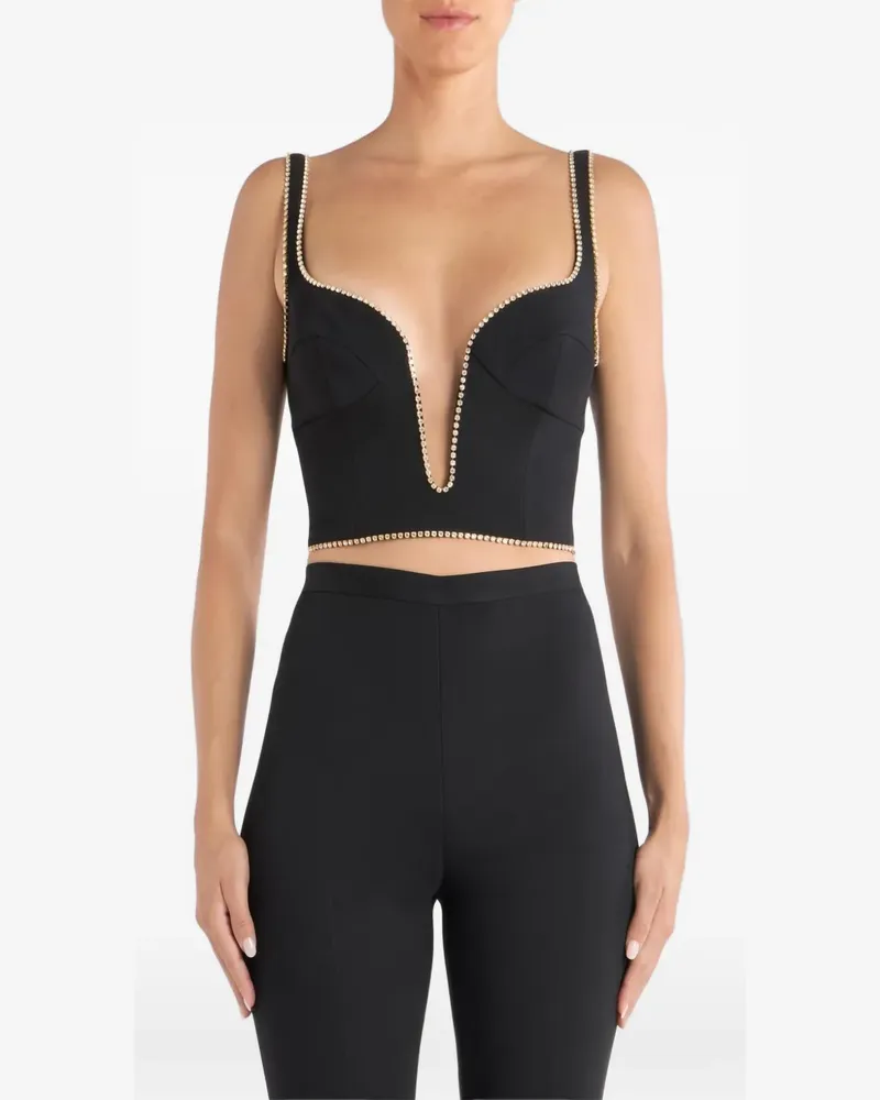 Etro Oberteil mit Strass - Schwarz Schwarz