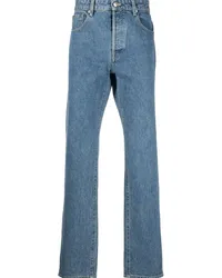 Kenzo Halbhohe Straight-Leg-Jeans Blau