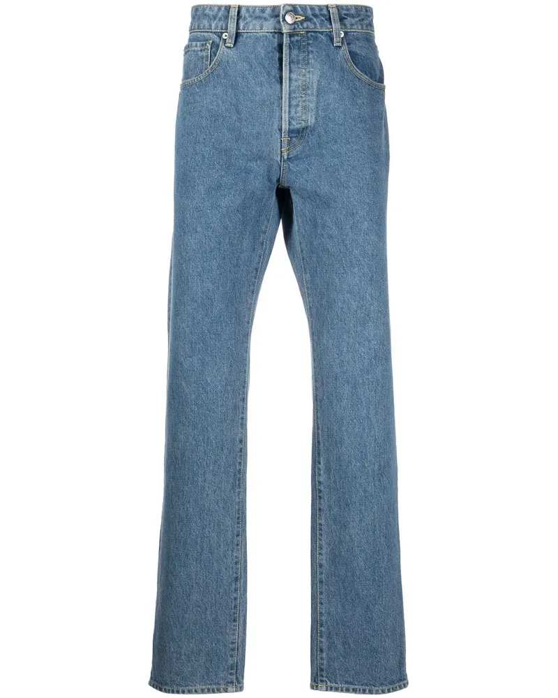 Kenzo Halbhohe Straight-Leg-Jeans - Blau Blau