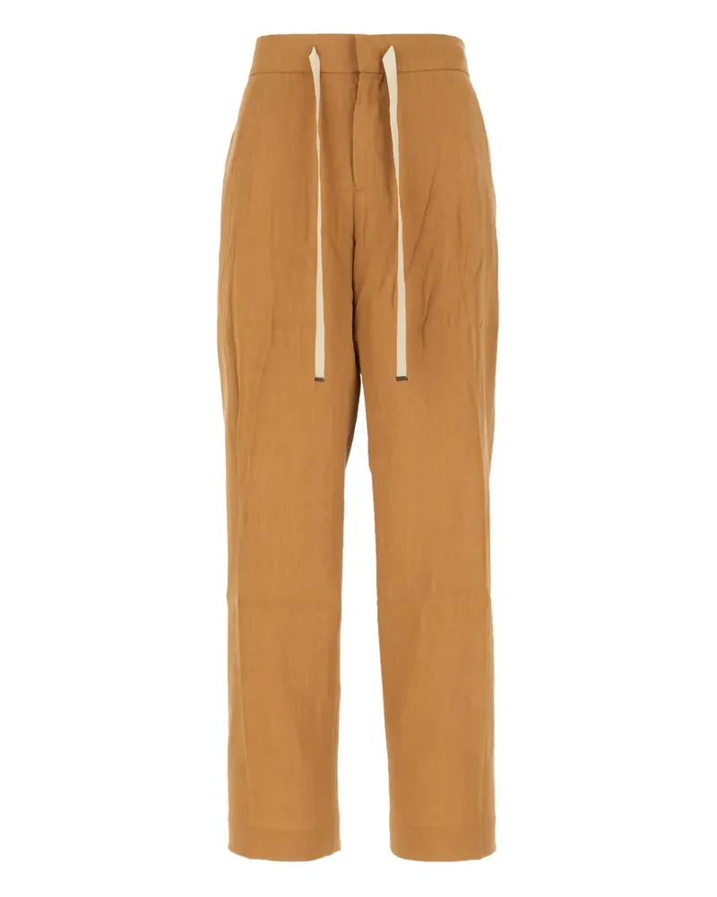PT TORINO Kordelzug-Hose mit eingefassten Taschen - Braun Braun