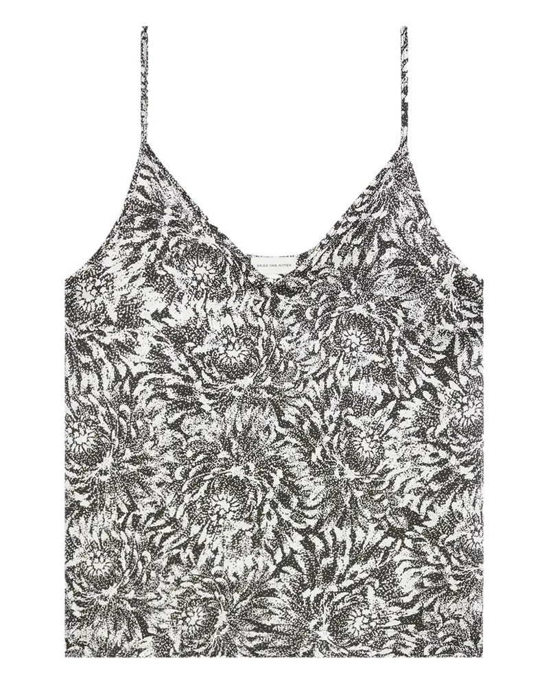 Dries van Noten Seidenoberteil mit Print - Nude Nude