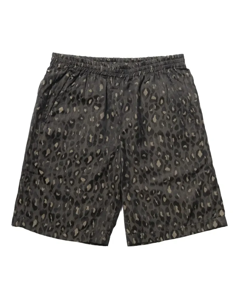 NEEDLES leopard-print basketball shorts - Grau Grau