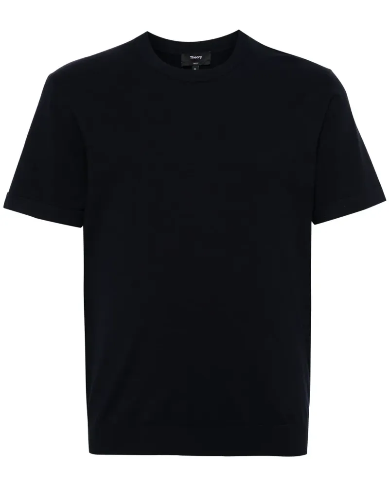 Theory T-Shirt mit rundem Ausschnitt Blau
