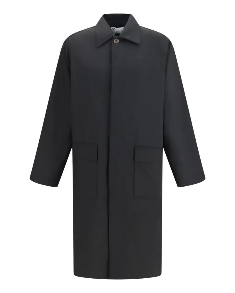 GR10K Lab single-breasted coat - Schwarz Schwarz