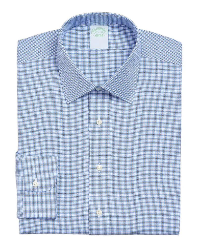 Brooks Brothers Schmales Hemd mit Karo - Blau Blau