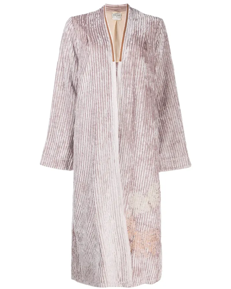 forte_forte Drapierter Strickmantel - Rosa Rosa