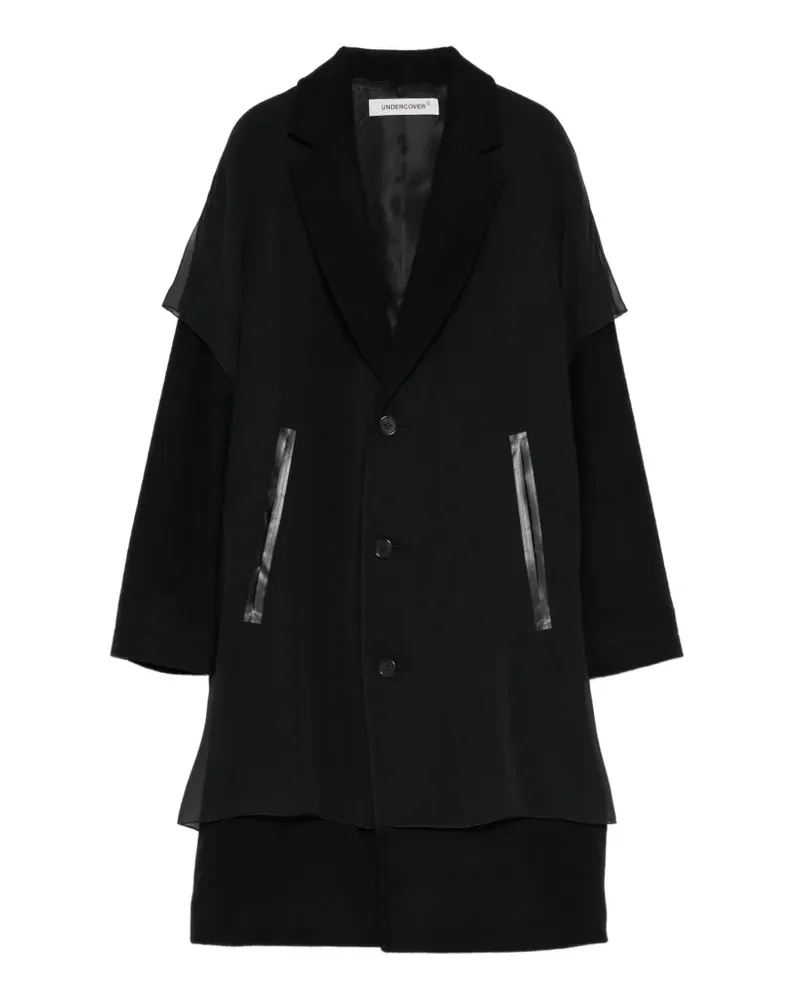 Undercover Mantel im Layering-Look - Schwarz Schwarz
