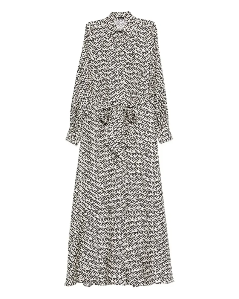 Kiton Kleid mit Bindegürtel - Schwarz Schwarz