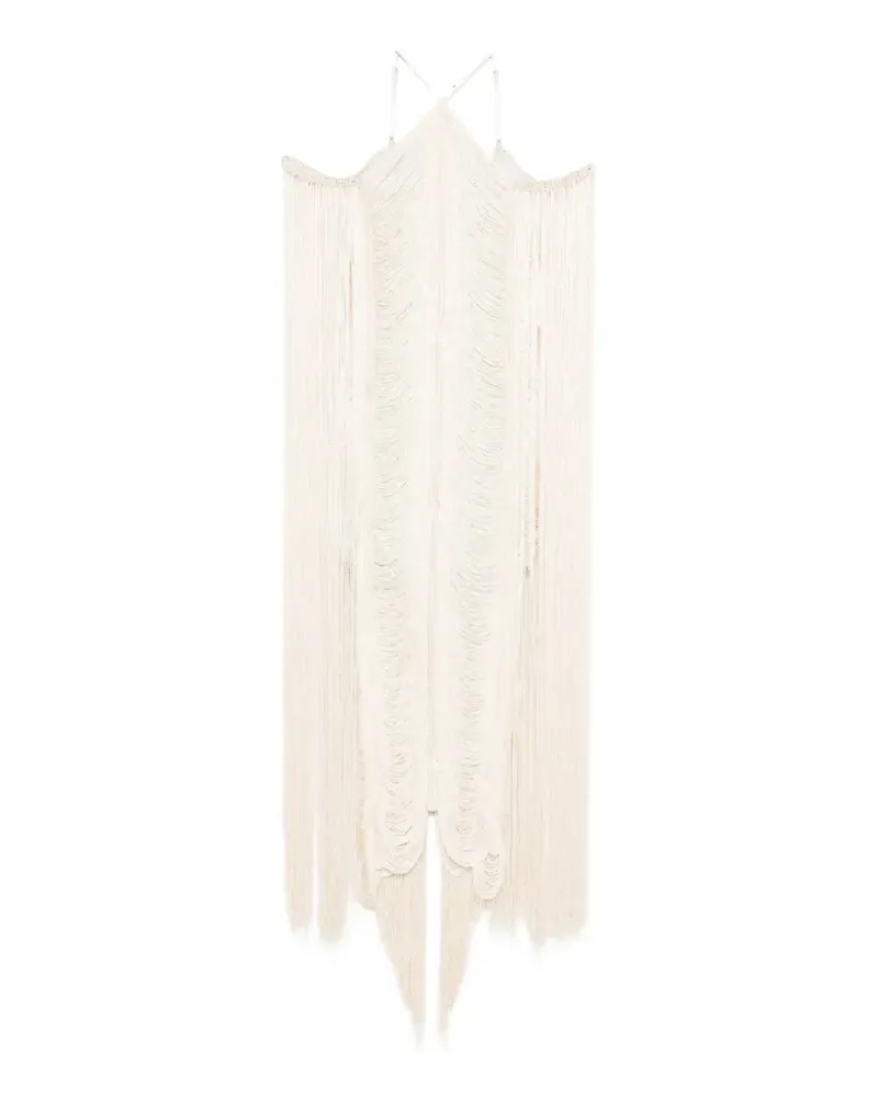 BLESS Jade fringed dress - Nude Nude