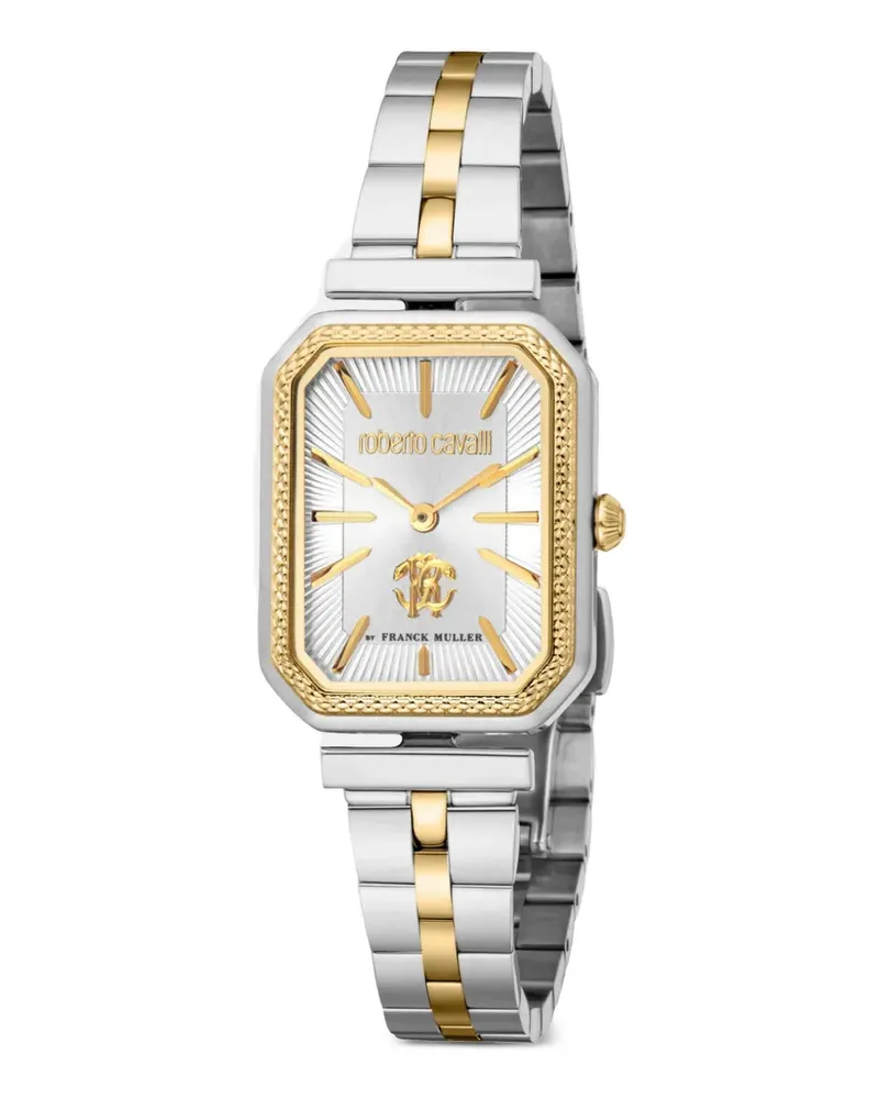 Roberto Cavalli Armbanduhr mit achteckiger Lünette 23mm - Silber Silber
