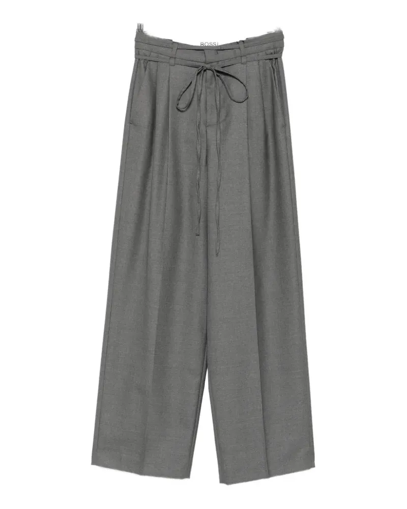 Rossi Noa Belt pleated tie-waist trousers - Grau Grau