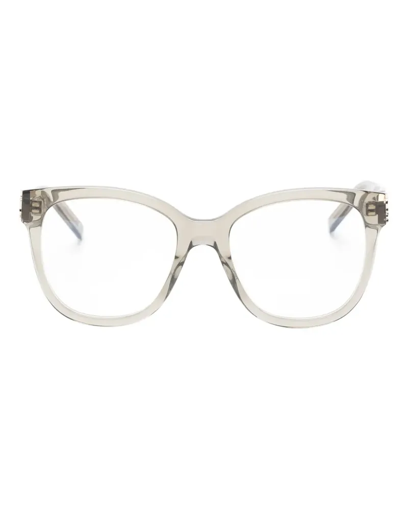 Saint Laurent logo-plaque glasses - Braun Braun